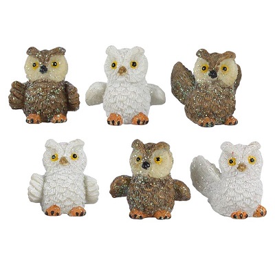 Miniature Glitter Owls