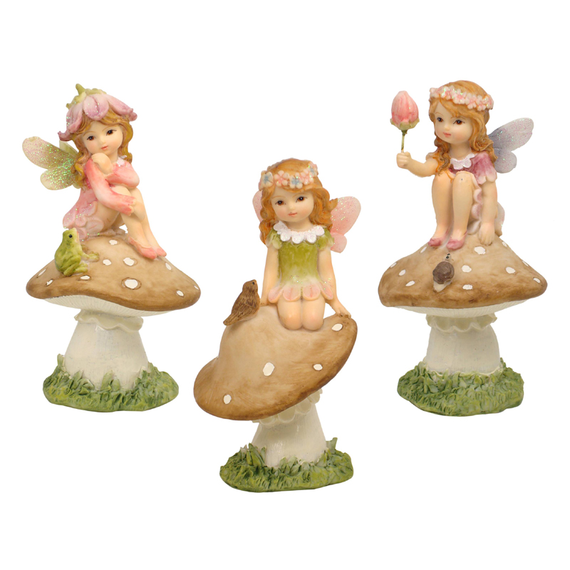 Flower Garden Fairy on Mushroom