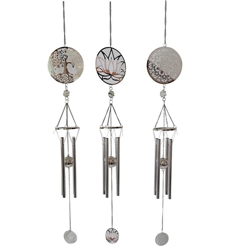 Silver Lotus/Mandala/ Tree of Life Wind Chime