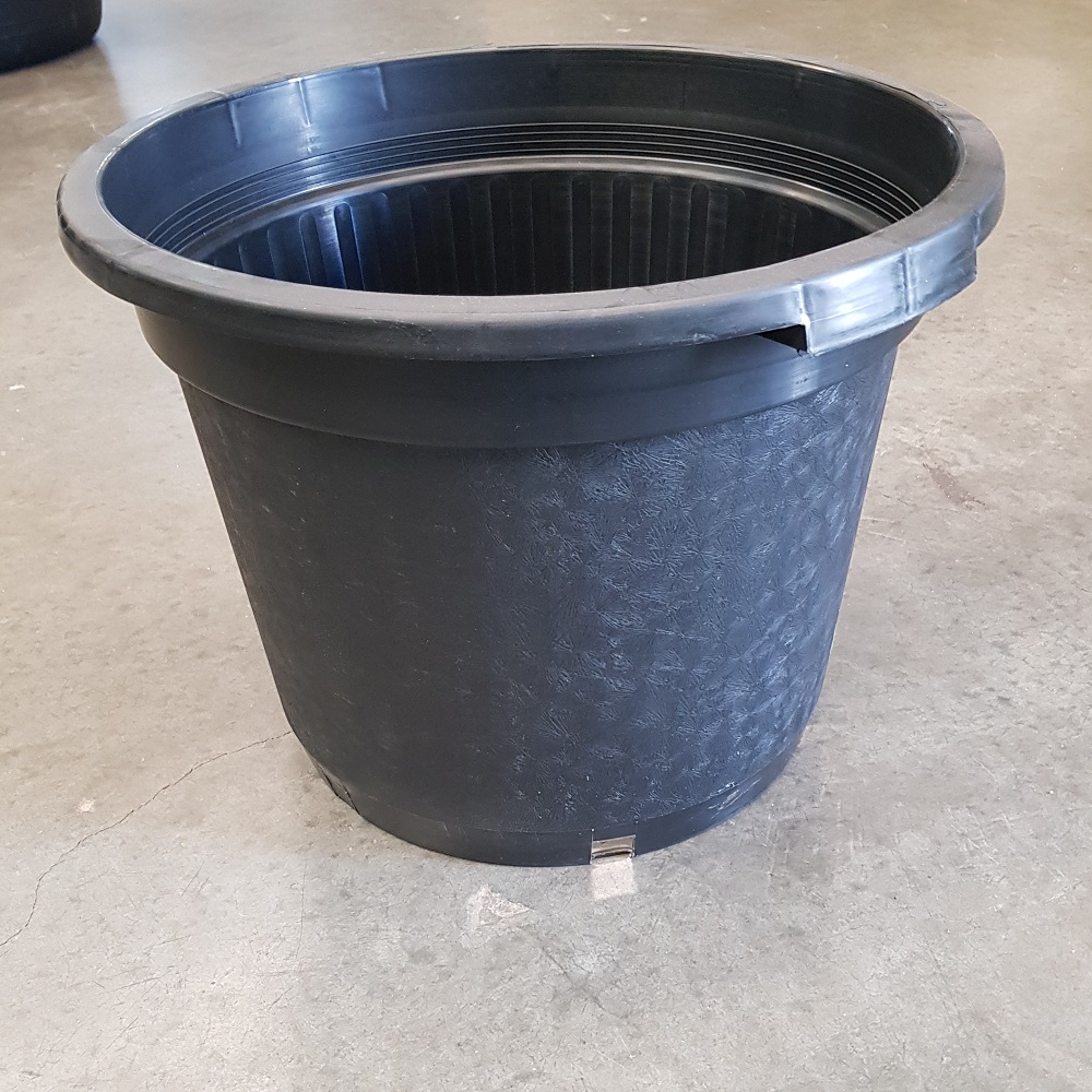 Pot Black 430mm with Holes