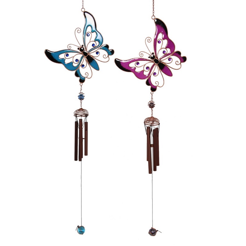 Pink or Blue Butterfly Wind Chime