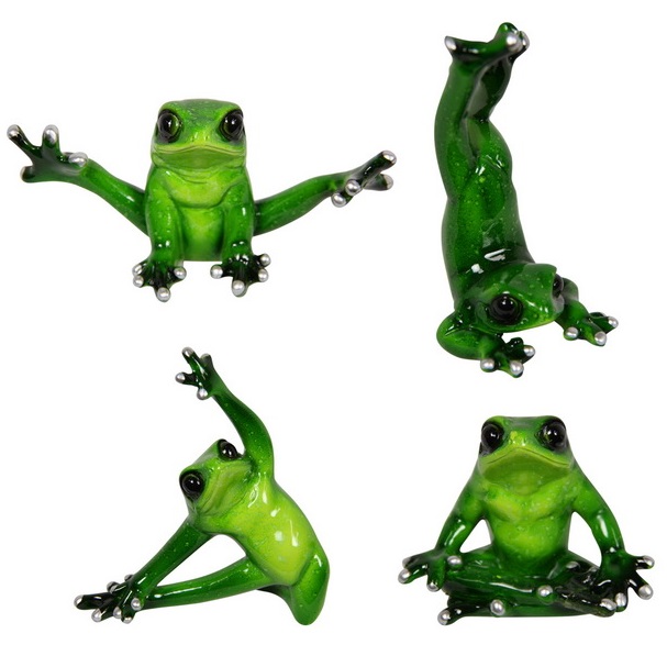 Marble Look Yoga Frog