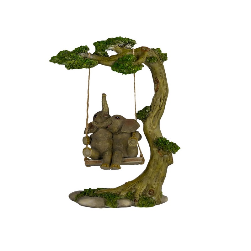 Elephants on Tree Swing