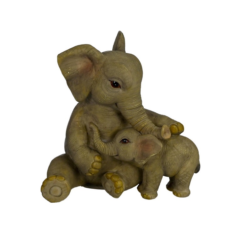 Elephant Cuddling Baby