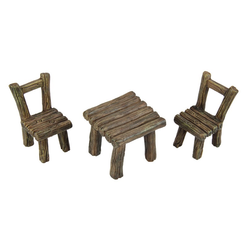 Fairy Garden Log Furniture – Set of 3