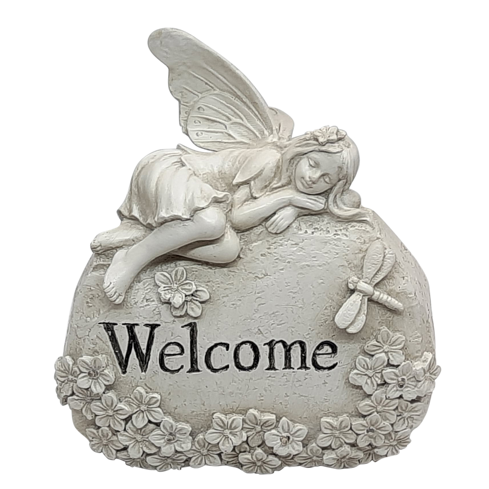 Solar Fairy Welcome Stone