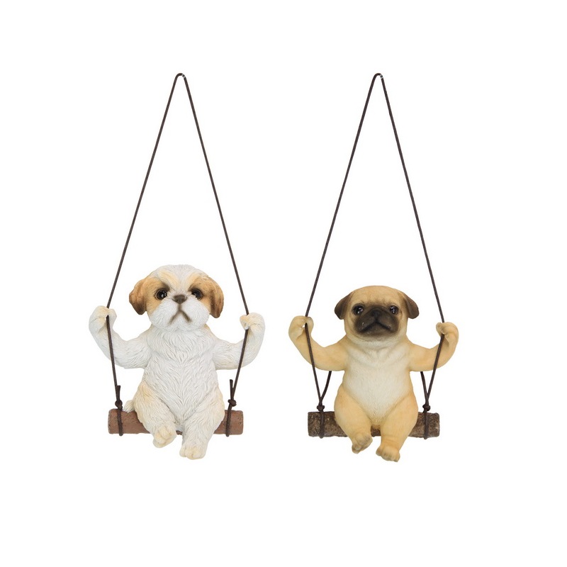 Hanging Dog on Swing