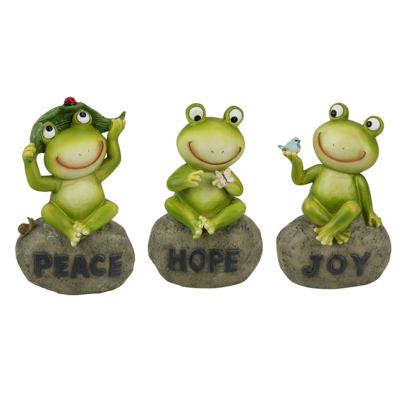 Peace / Joy / Hope Frog on Rock