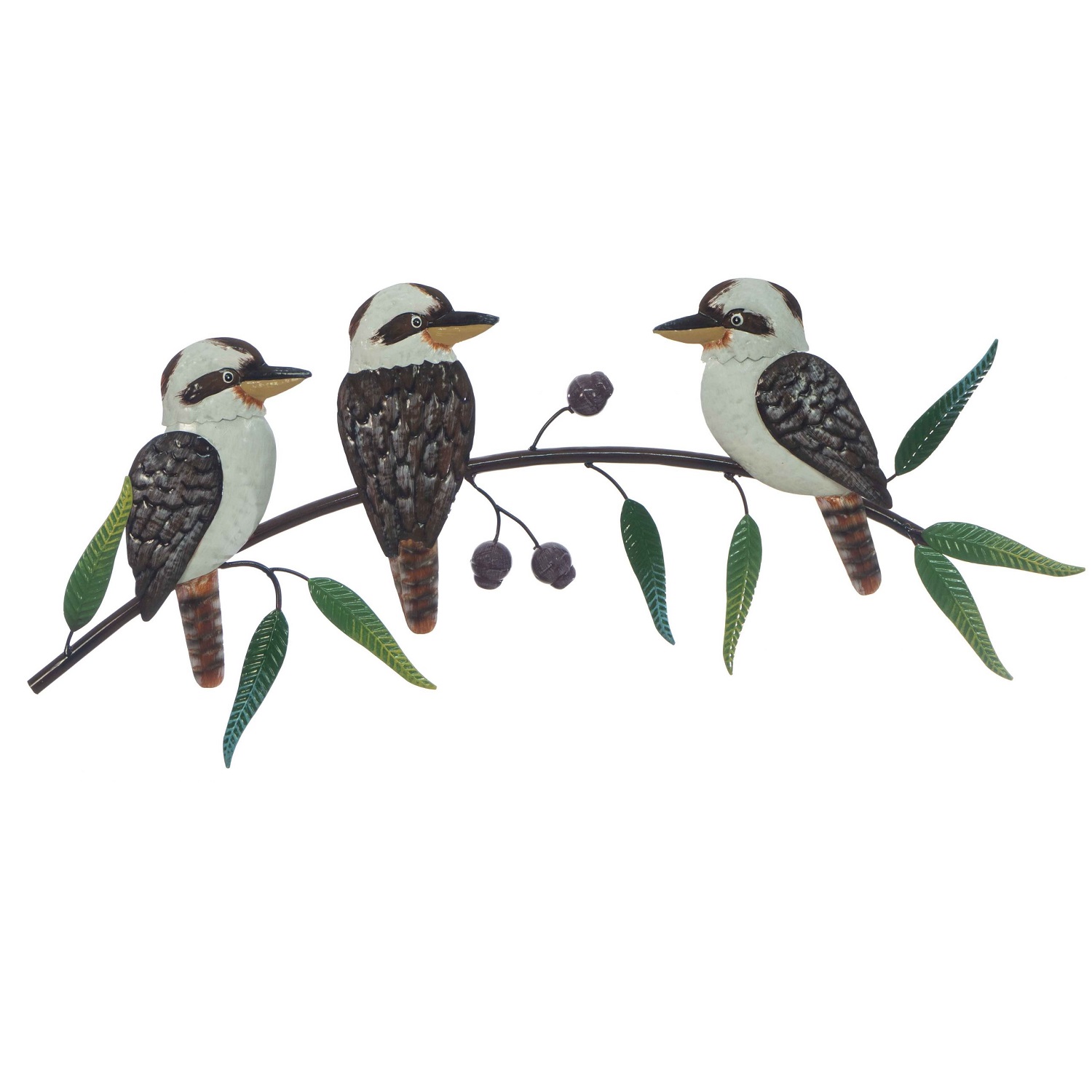 Kookaburra Trio on Gum Tree Wall Art