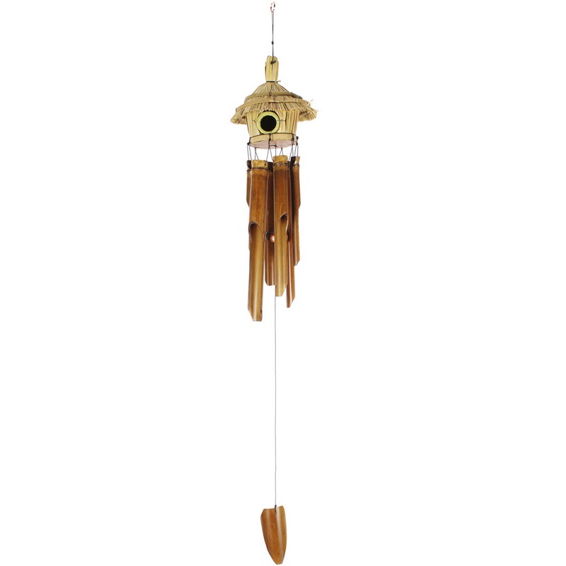 Bamboo Chime W/Hut Feeder