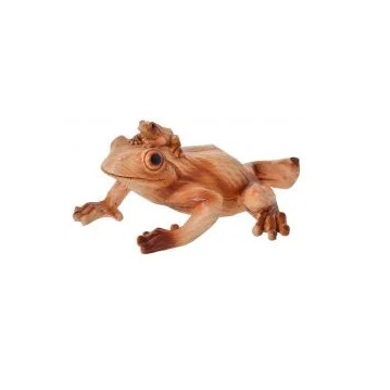Frog w/Baby – Carved Wood Look