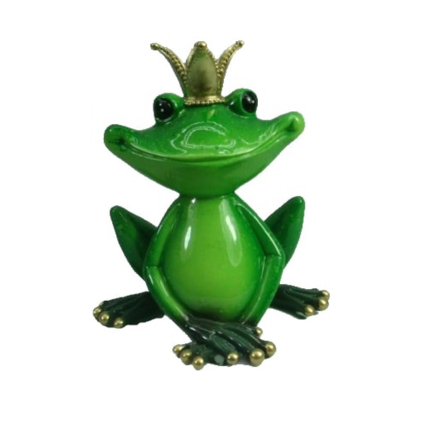 Frog Sitting with Crown Large