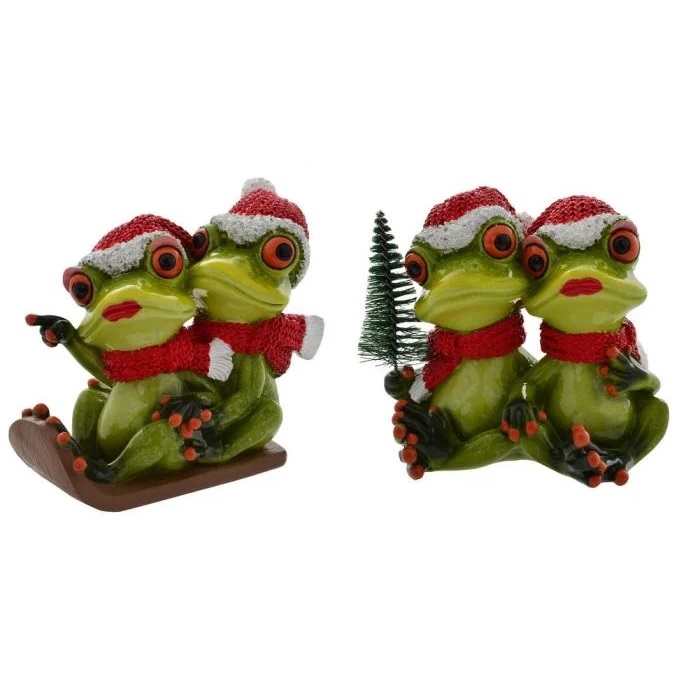 Christmas Frog Couple