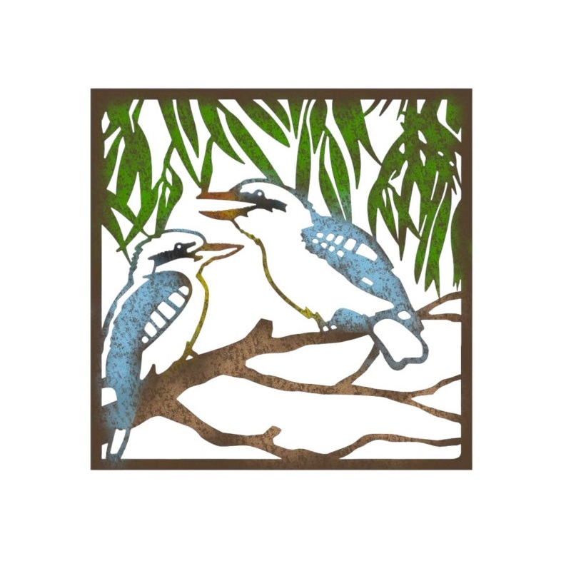 Kookaburra Colourful Metal Wall Art