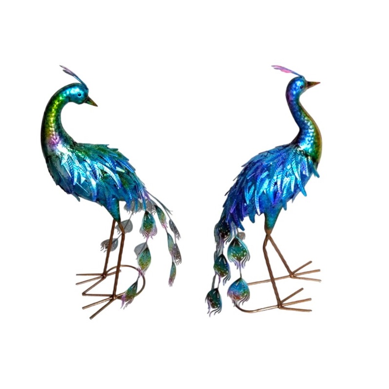 Standing Metal Peacock