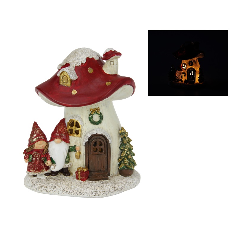 Mr & Mrs Claus Outside House – Battery Operated