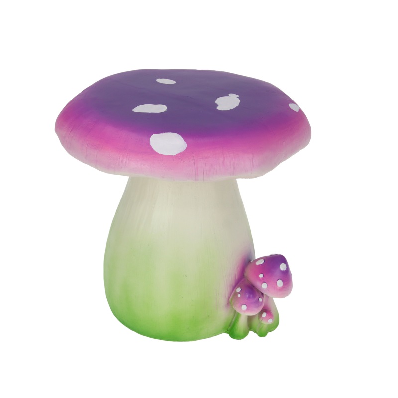 Purple Mushroom Garden Stool