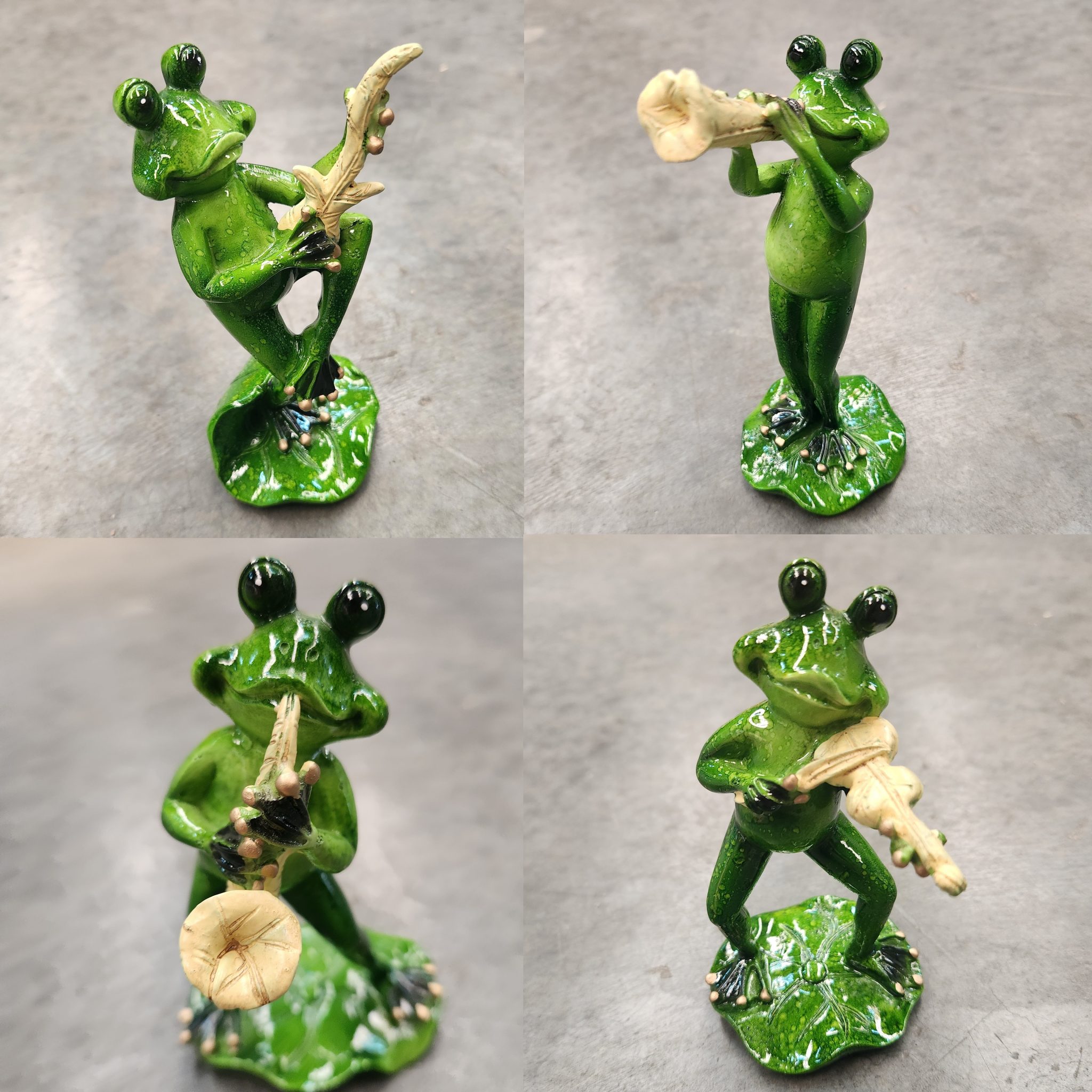 Green Frog Playing Musical Instrument