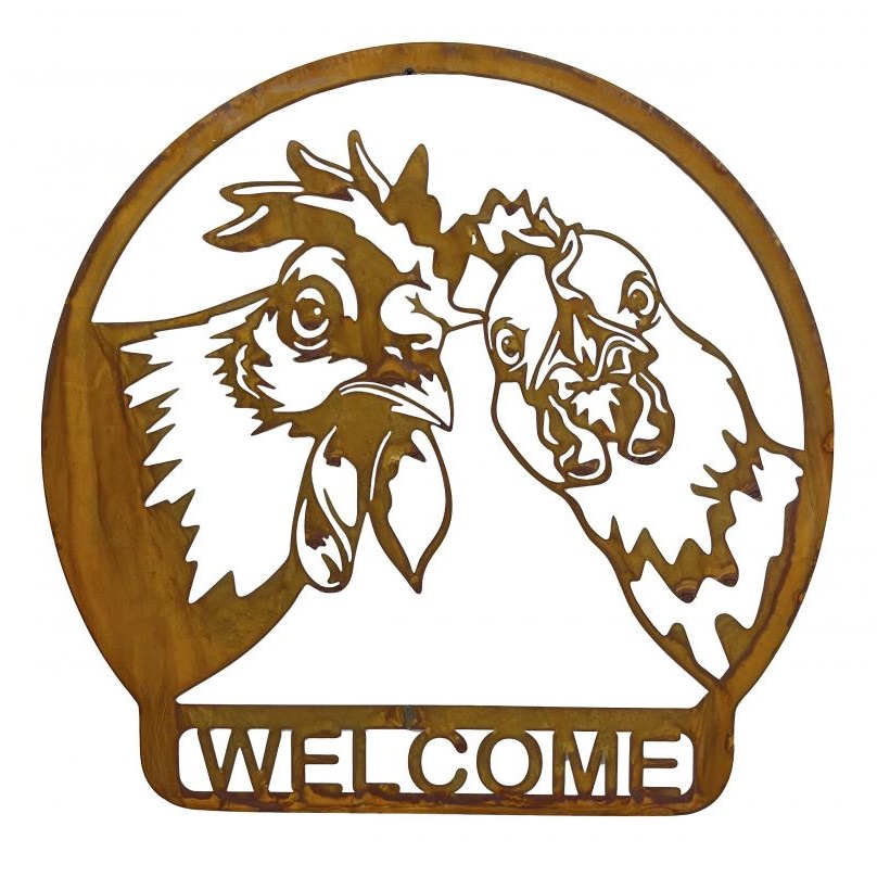 Welcome Rooster Wall Art