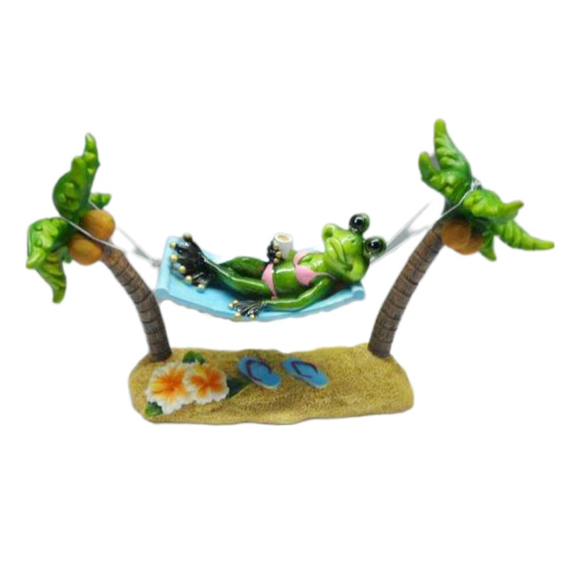 Green Frog On Palm Hammock Large