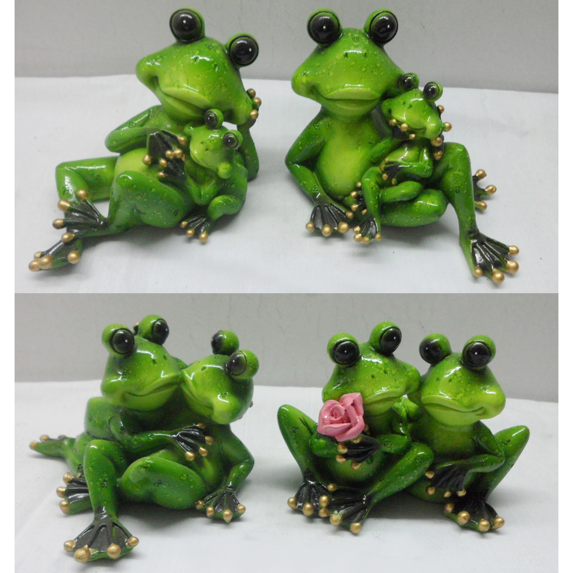 Green Frog Lovers w/Baby