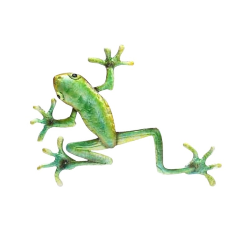 Green Tree Frog Metal Wall Art