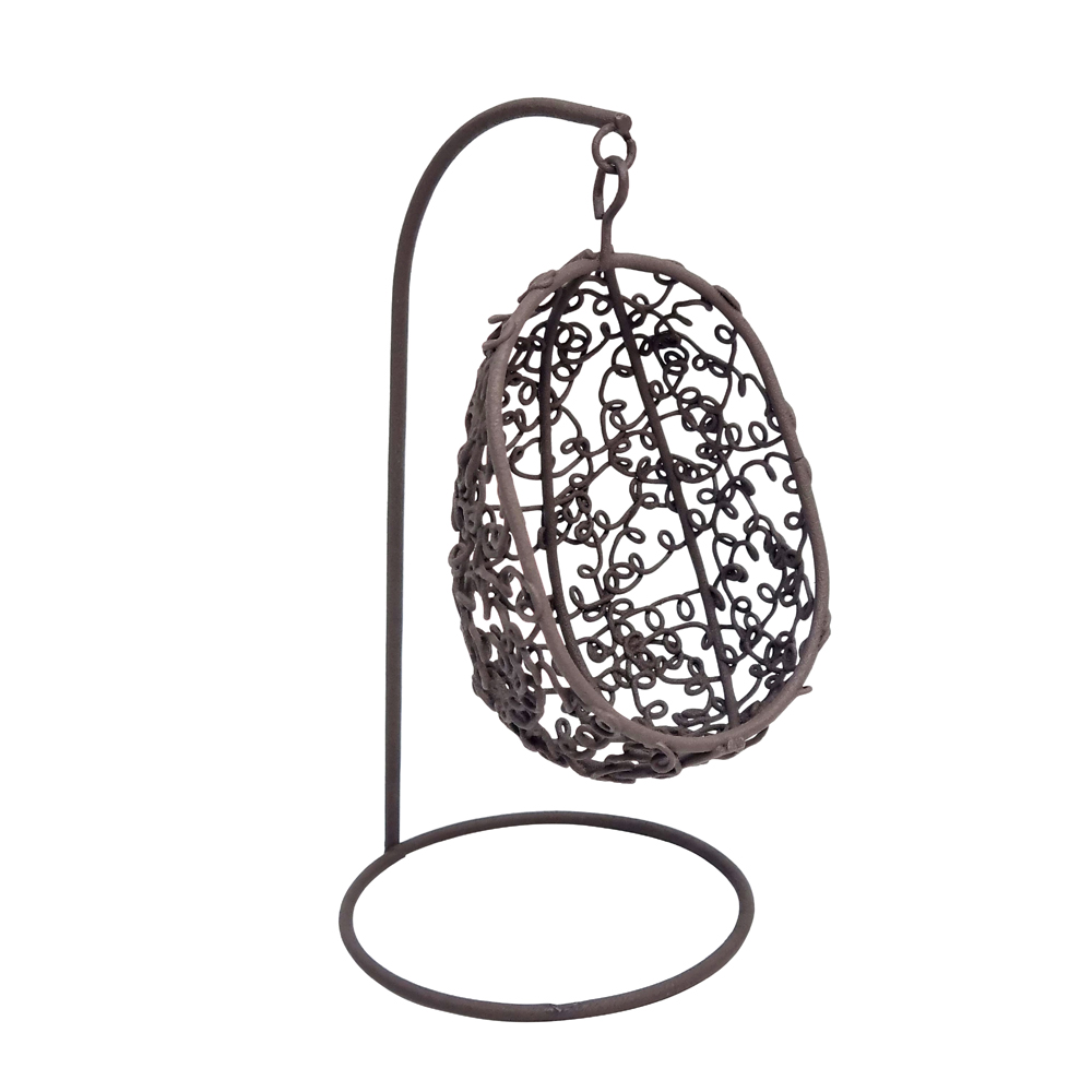 Metal Egg Chair w/Stand – Rust