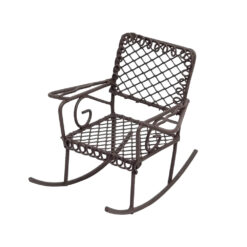 Metal Rocking Chair – Rust