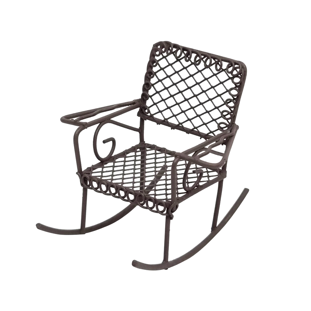 Metal Rocking Chair – Rust