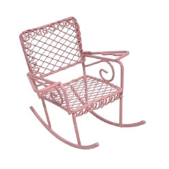 Metal Rocking Chair – Pink