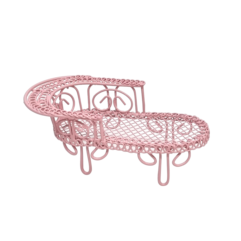 Metal Chaise Lounge – Pink