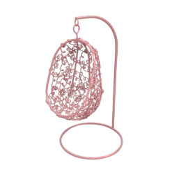 Metal Egg Chair w/Stand – Pink