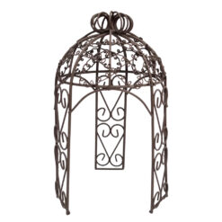 Metal Fairy Garden Gazebo – Rust