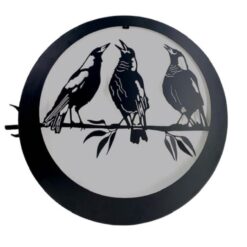Trio of Magpies Round Wall Art