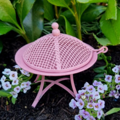 Fairy Garden Metal Fire Pit w/Cover – Pink