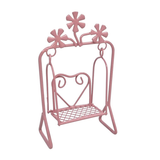 Fairy Garden Metal Swing – Pink