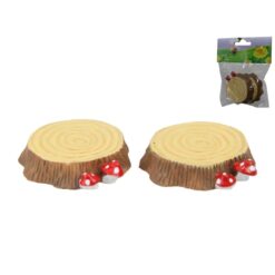 Fairy Garden Stump w/Mushroom - 2 Piece Set
