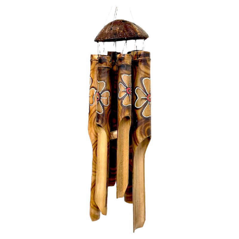 Bamboo Dot Painted Wind Chime