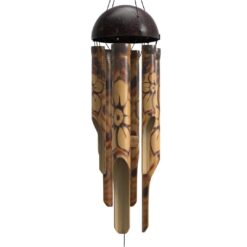 Bamboo Burnt Swirl Flower Design