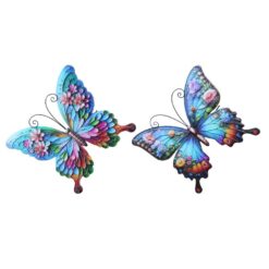 Colourful Metal Butterfly Wall Art