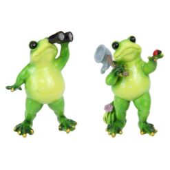 Marble Look Frog with Binoculars / Net