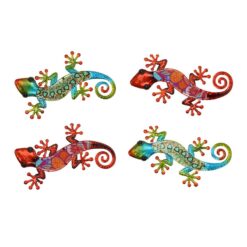 Metal/Glass Lizard Wall Art
