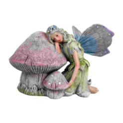 Fairy Leaning on Mushroom