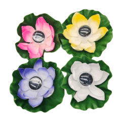 Colourful Floating Waterlily w/LED RGB Solar Light