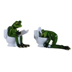 Marble Look Frog on Toilet