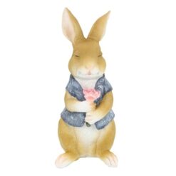 Romantic Bunny Rabbit w/Flowers