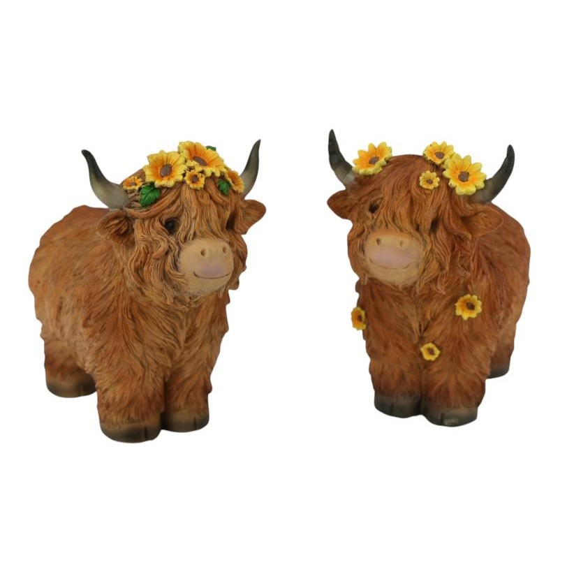 Highland Cow w/Sunflowers