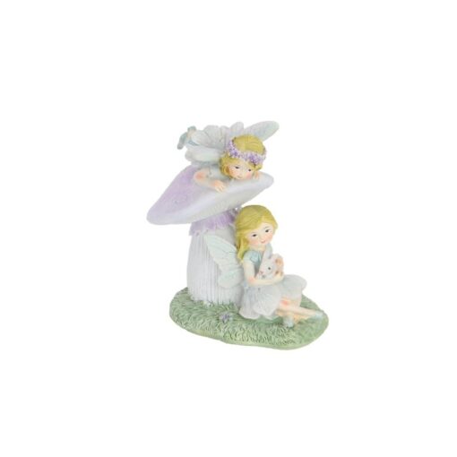 Fairy Friends Playing on Mushroom