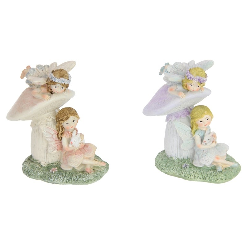 Fairy Friends Playing on Mushroom