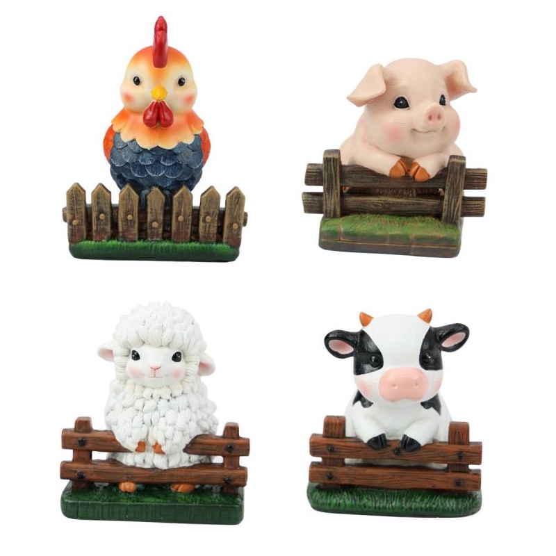Farmyard Animals on Fence